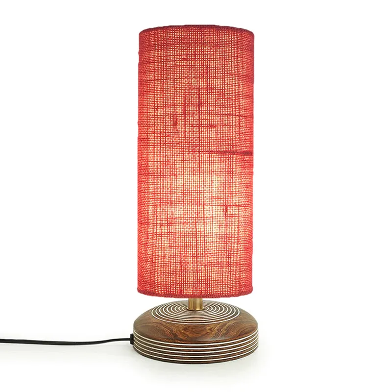 Savera Siera Fabric Table Lamp - Pink,Brown media 5