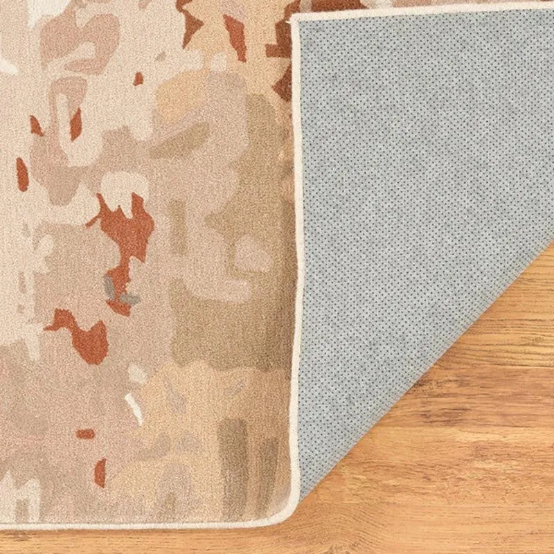 Sobek Hand Tufted Abstract Wool & Nylon Carpet - Rust Brown media 5