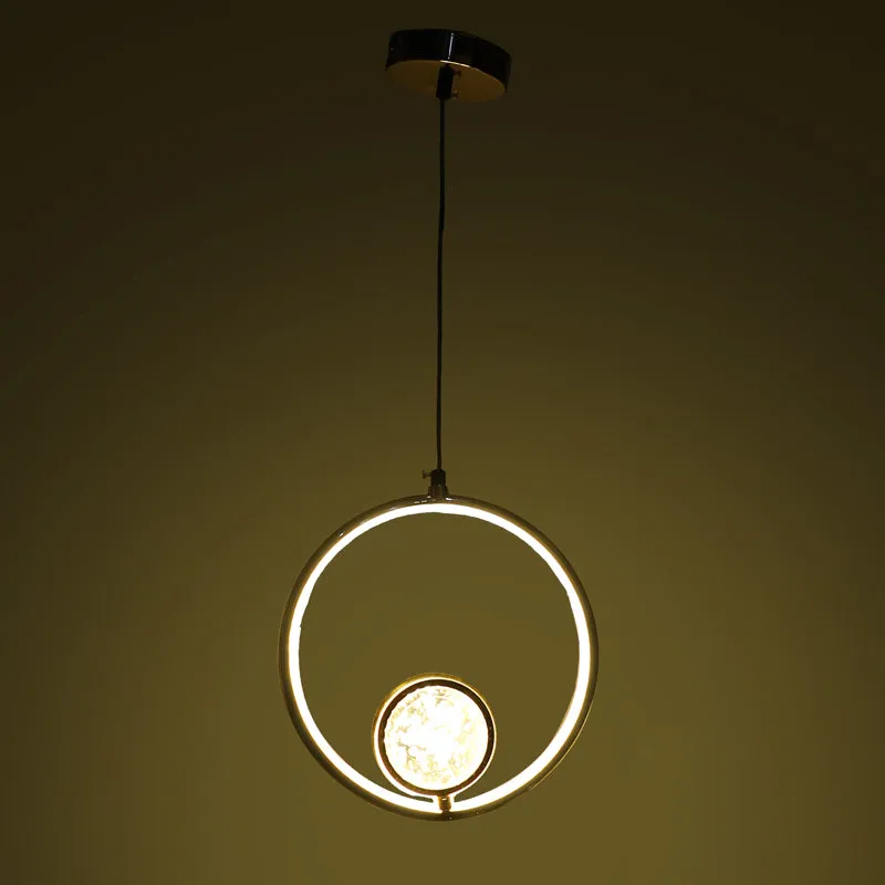 Hailera Iron Ceiling Lamp (Gold) - Round media 9