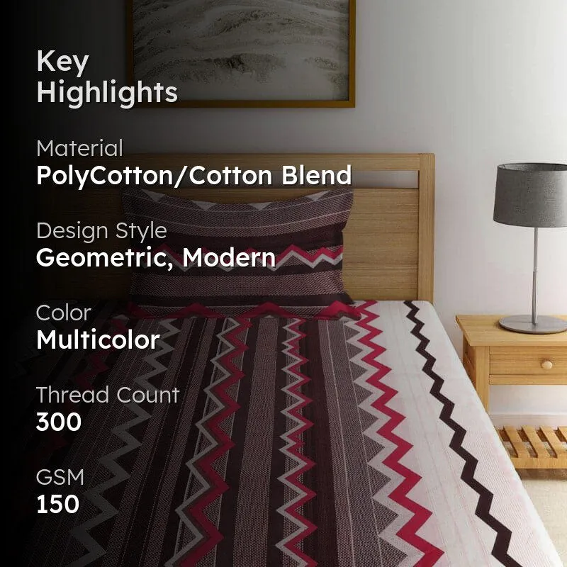 Zig Zag Zira Bedsheet - 150 GSM media 2
