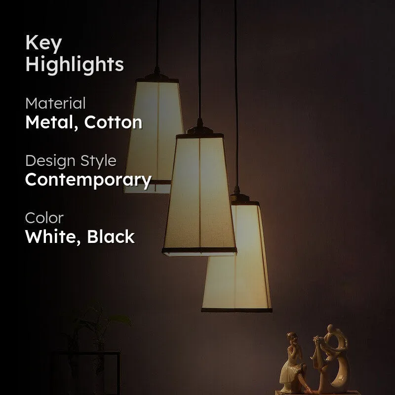 Shadowlux Triple Metal Ceiling Lamp - White & Black media 2