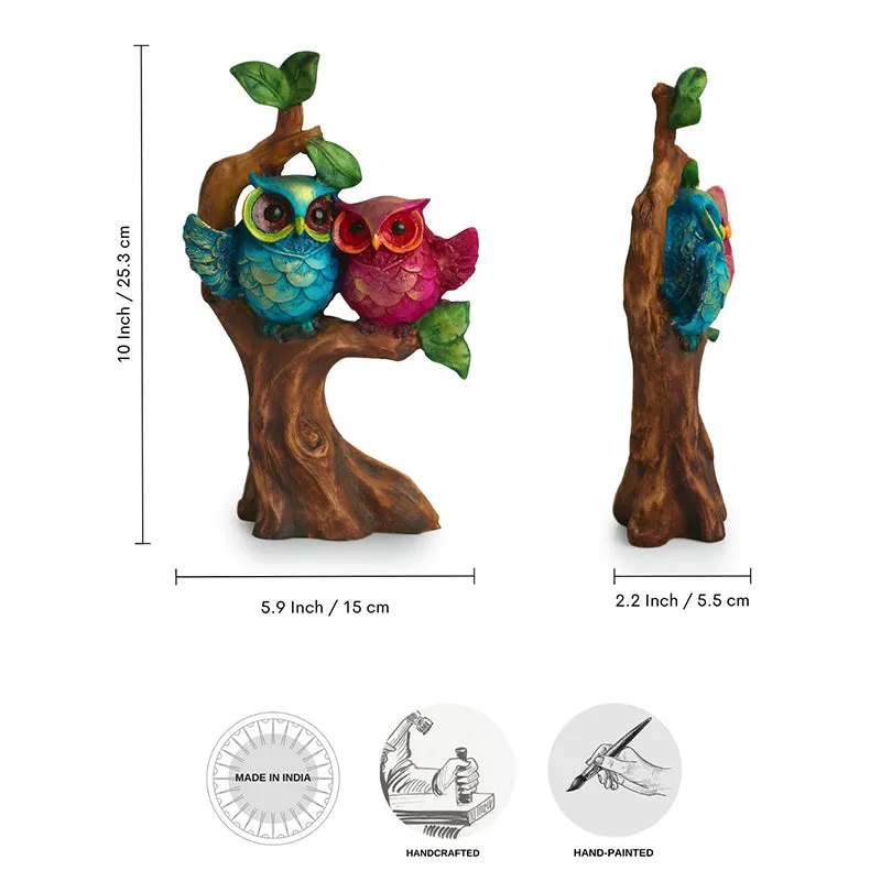 Owl Couple Resin Showpiece media 6