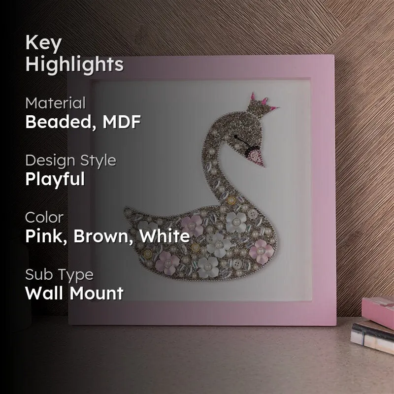 Sweet Swan Shine MDF Wall Accent - Swan Love Collection media 2