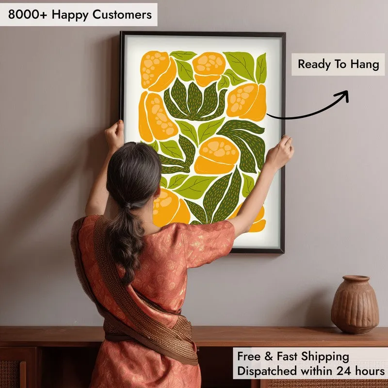 Sunlit Botanic Blooms Wall Art - Black Frame media 6