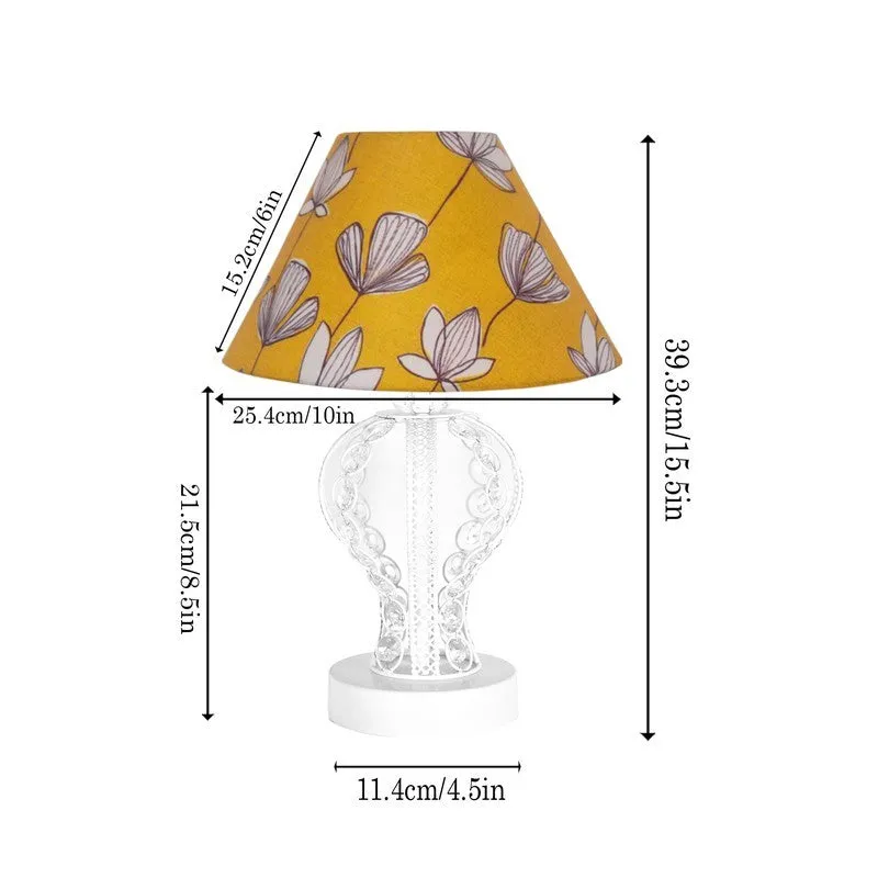 AuraCharm Elegant Bedside Metal Table Lamp - White,Yellow media 7