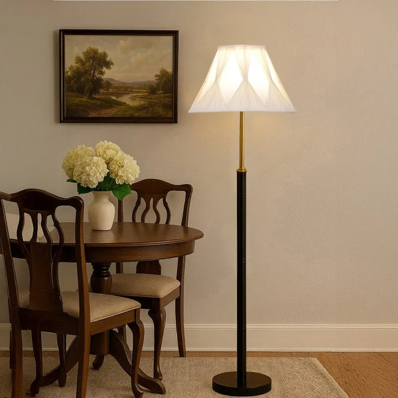 Nordic Mist Wooden Floor Lamp - White media 3