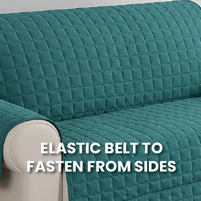 Urban Space Teal Textured Sofa Cover media 8