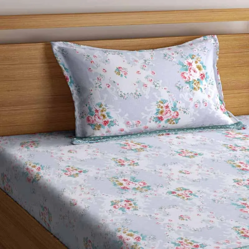 Le Bouquet Printed Bedsheet - 150 GSM media 4