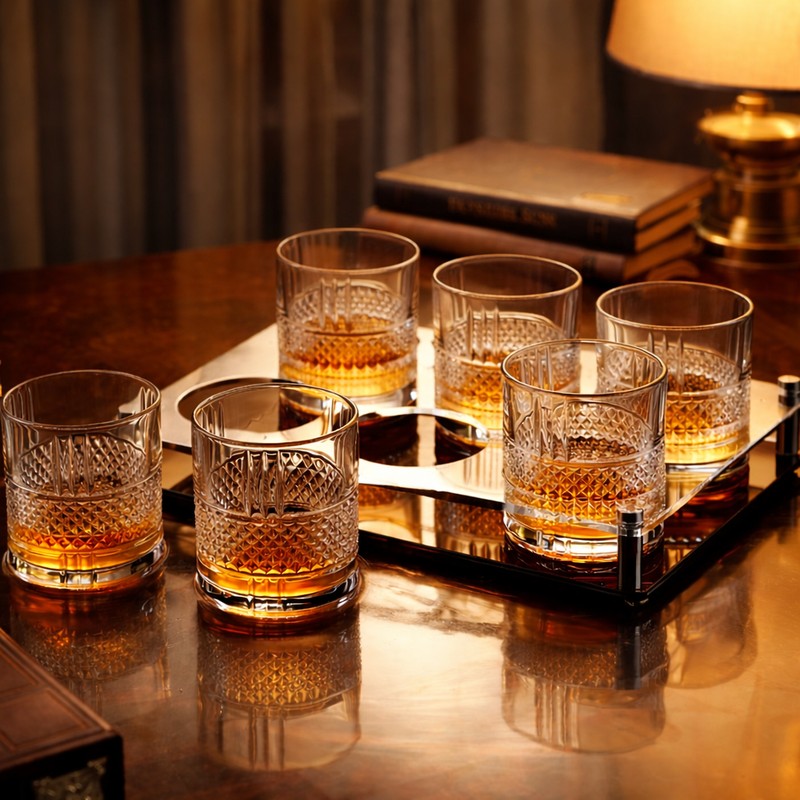 Elegant Minimalist Scotch & Whiskey Glass Set (300 mL) (6 Pieces) - Set Of Six