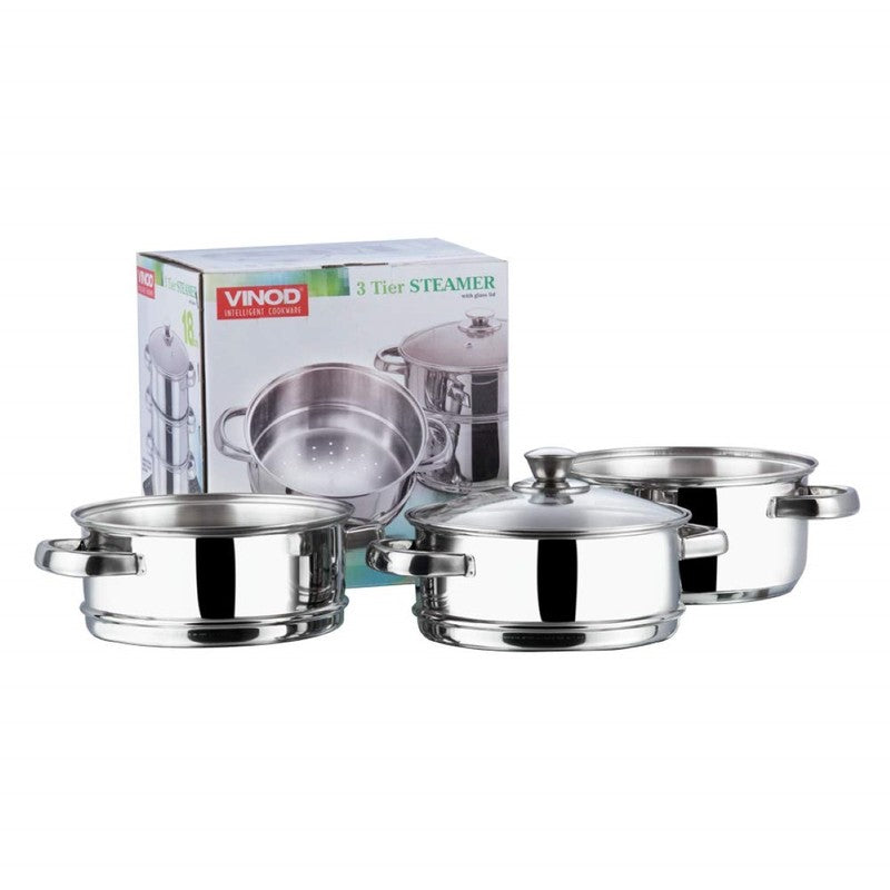 Vinod Fenric 3 Tier Stainless Steel Steamer media 7