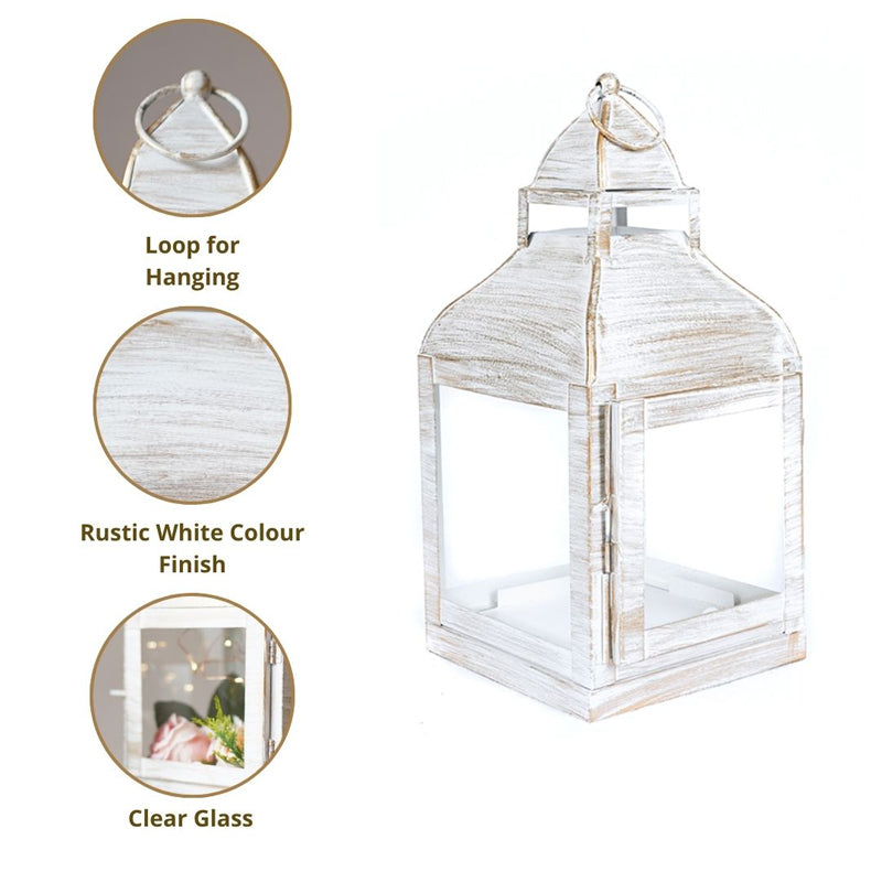Vilara Lantern Tealight Candle Holder - White media 4