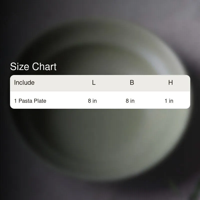 Eriginia Ceramic Pasta Plate - Olive Green media 6