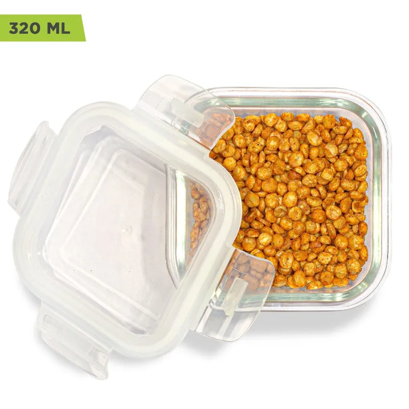 Tiflak Leak Proof Glass Lunch Box (400 mL Each) - Set Of Three media 8