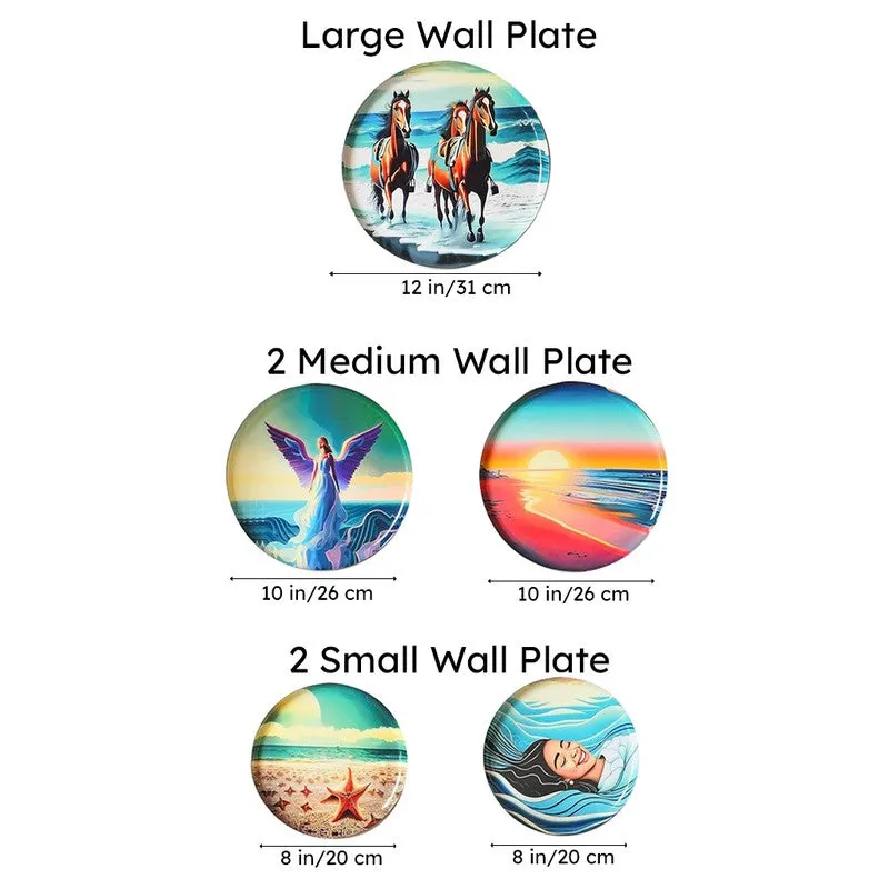 Scenic Art Round Metal Wall Plates - Set Of Five media 10