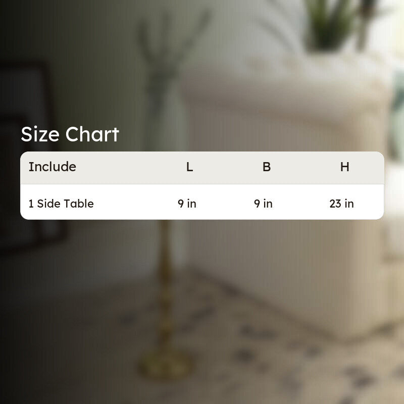 Curved Frame Aluminum Side Table - Gold media 8