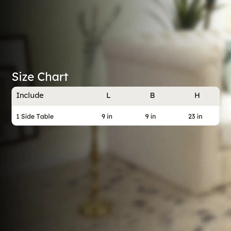 Curved Frame Aluminum Side Table - Gold media 8