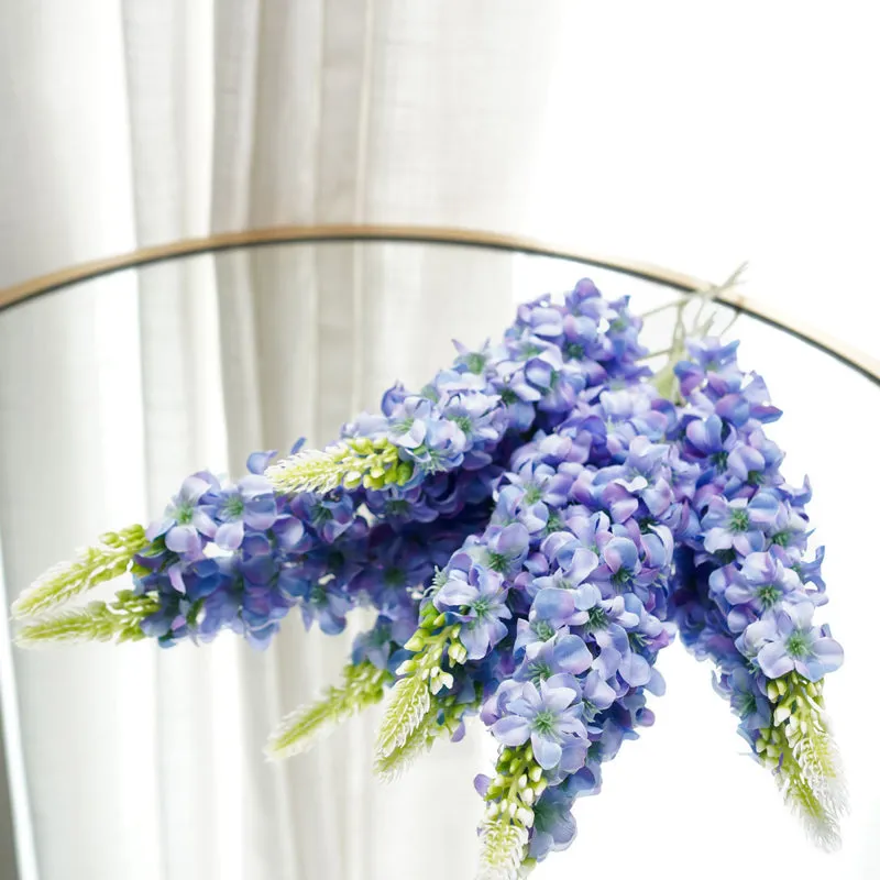 Florion Hammered Vase With Lupine Flowers media 6