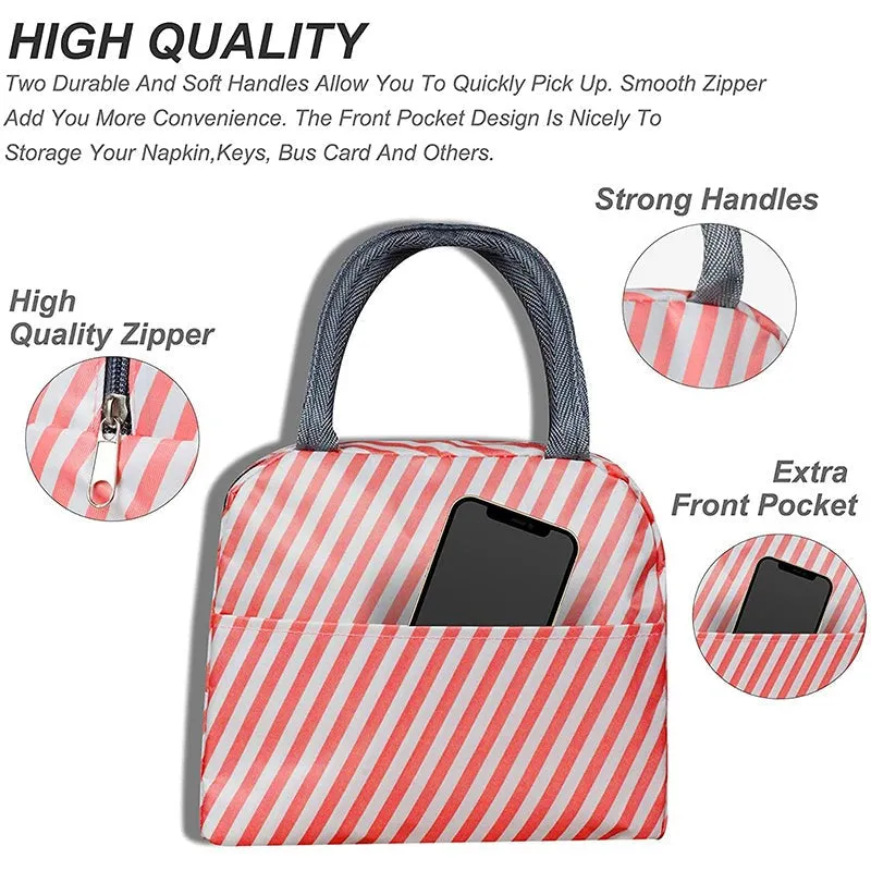 Stripe Safe Nylon Lunch Bag media 5