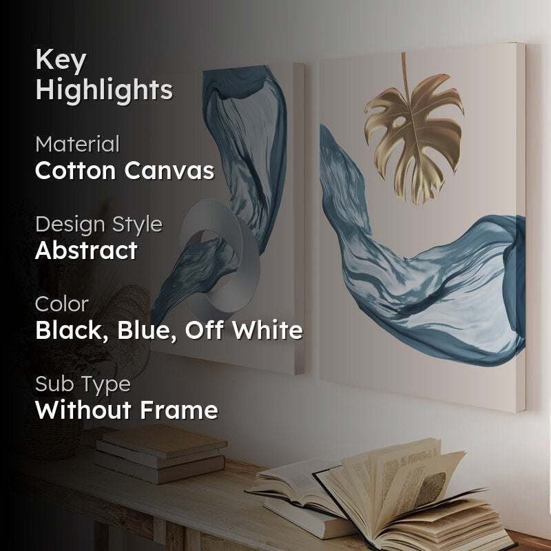 Maddox Cotton Canvas Wall Art - Set Of Two media 2