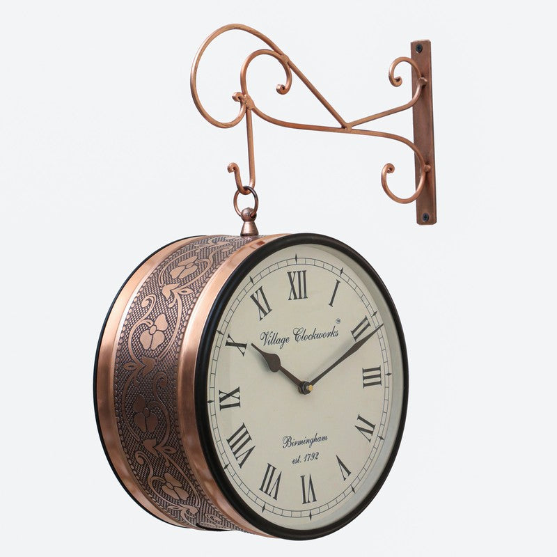 Railway Regency Double - Sided Vintage Wall Clock - Copper media 7