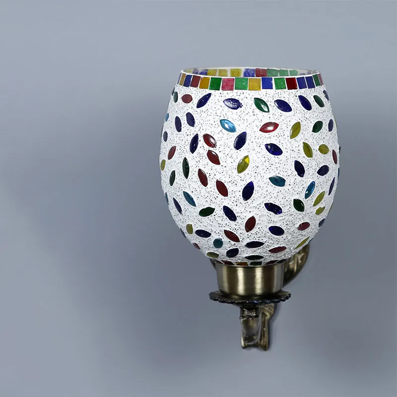 Aajwa Love Gleam Mosaic Glass & Metal Wall Lamp media 5