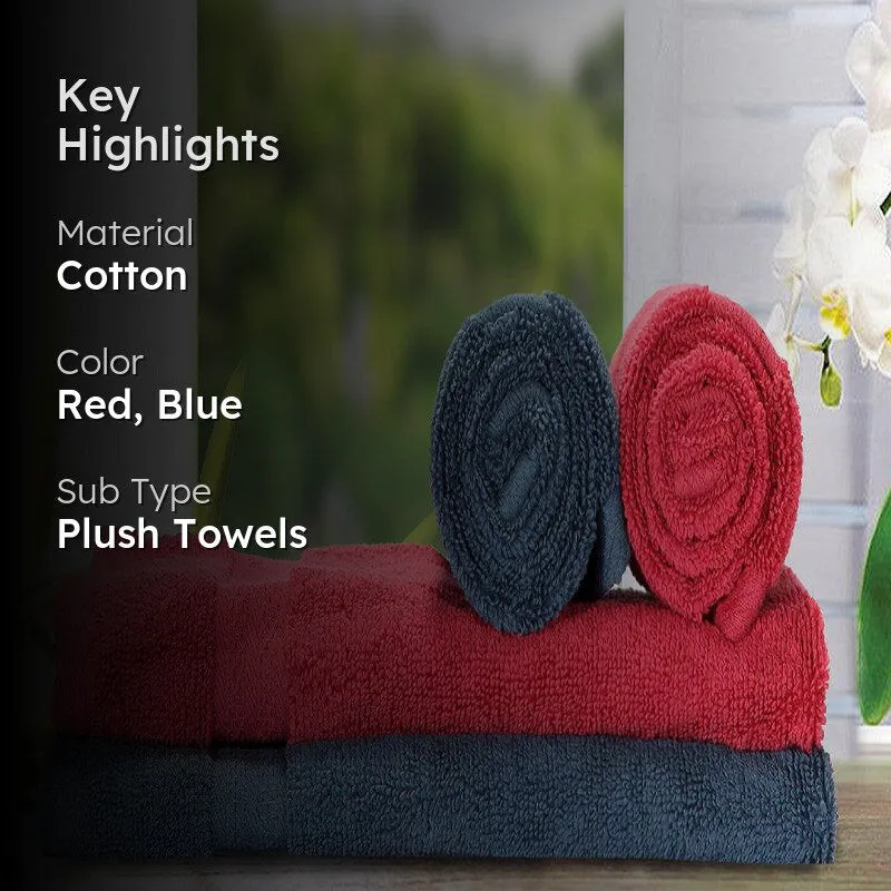 Miorah Hand Towel (Red & Blue) - Set Of Four media 2