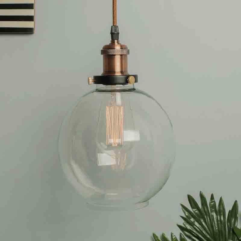 Vintage Orb Glass Ceiling Lamp - Transparent media 3