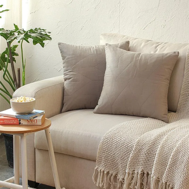 Nisha Cushion Cover (Grey) - Set Of Two media 1