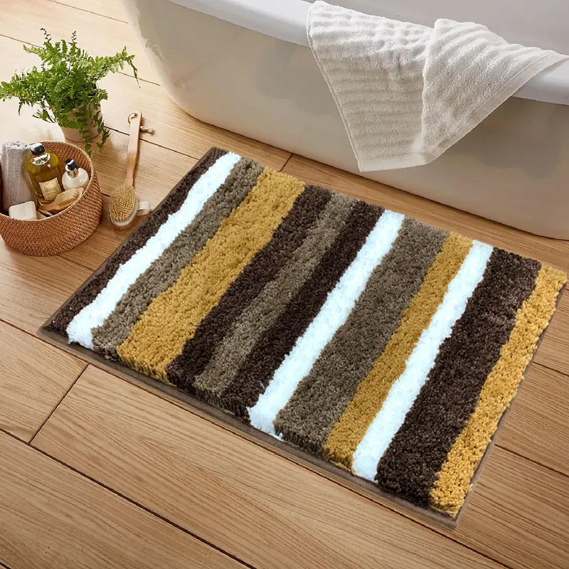 Luxe Stripes Bath Mat - Dull Gold media 3
