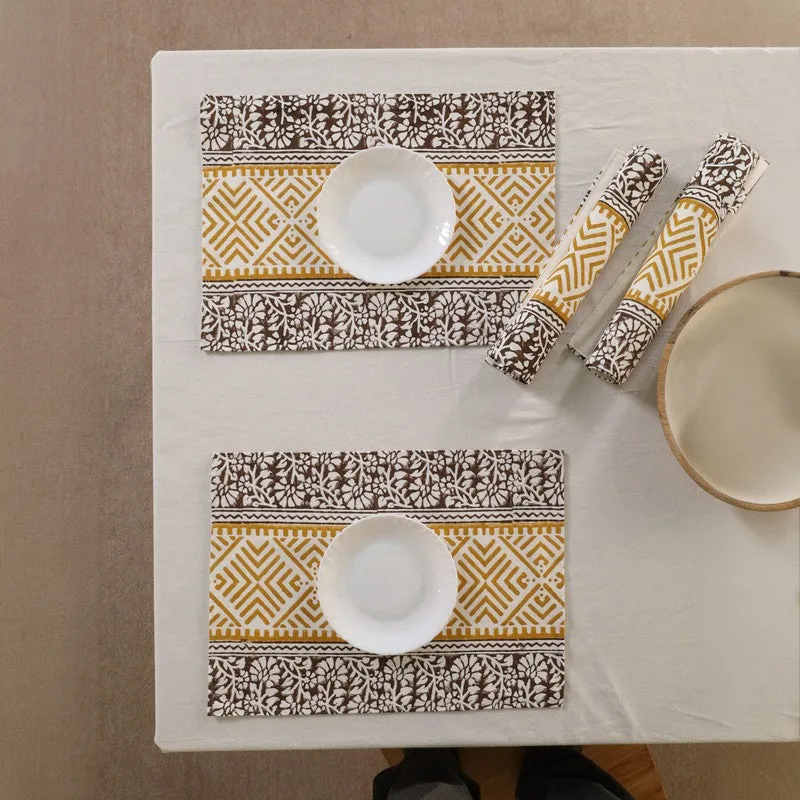 Linear Chic Canvas Table Mats - Set Of Six media 3