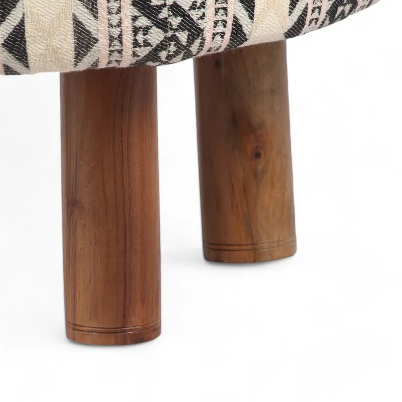 Mverix Acacia Wooden Ottomans - Multicolor media 5