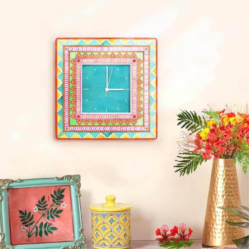 Ethnic Cove Handpainted Wall Clock media 4