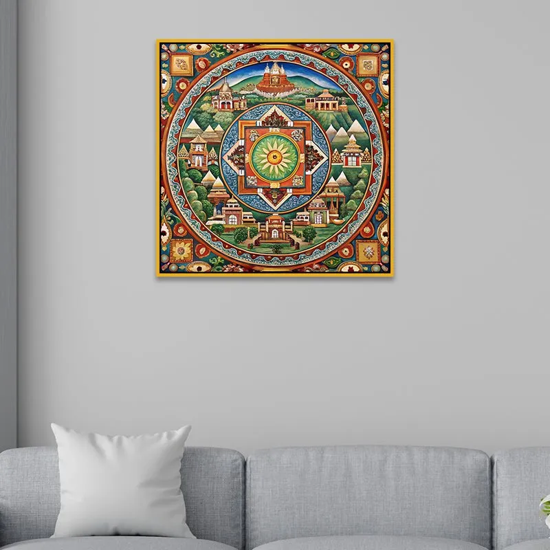 Mandala Mahals Canvas Wall Painting With Frame media 6