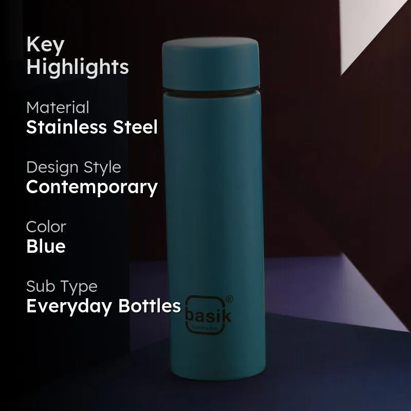 Evara Stainless Steel Bottle (Blue) - 330 mL media 2