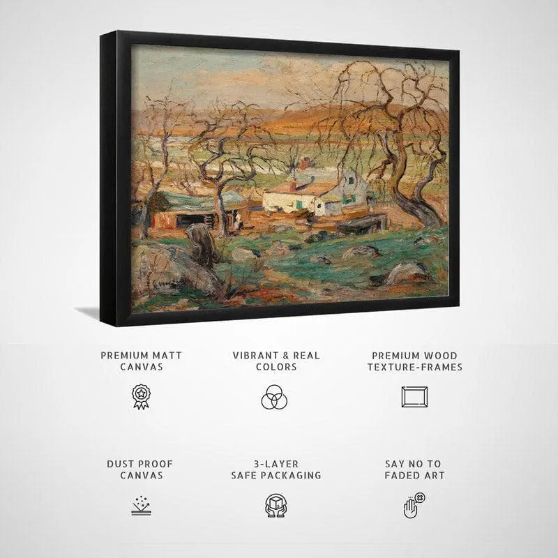 Landscape with Gnarled Trees By Ernest Lawson - Black Frame media 6