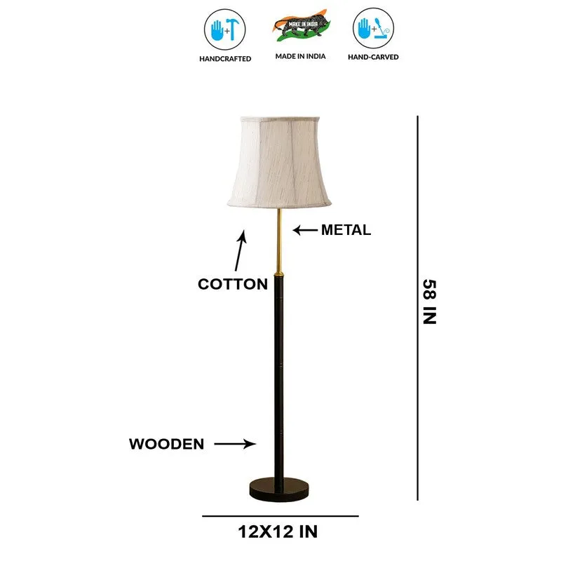 Modern Arc Wooden Floor Lamp - White media 8