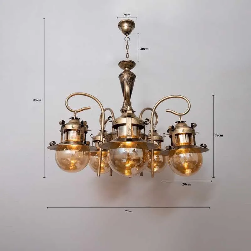 Antique Globe Chandelier media 5