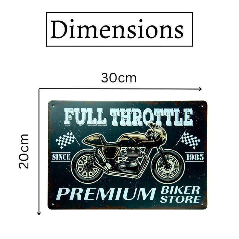 Full Throttle Premium Bike Store Retro Metal Wall Accent media 7