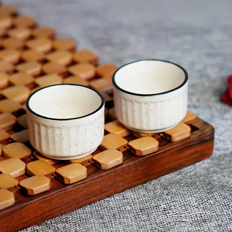Virelle Ceramic Dip Bowls (White ,50 mL Each) - Set Of Two media 1