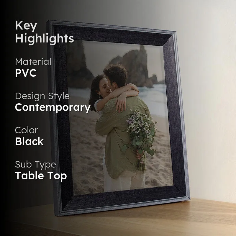 Elegant Vintage Style PVC Photo Frame - Black media 2