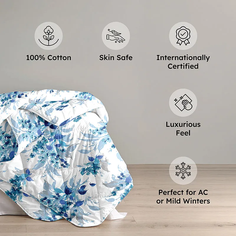 Bellara Floral Cotton Comforter (Mint Green) - 180 GSM - 10