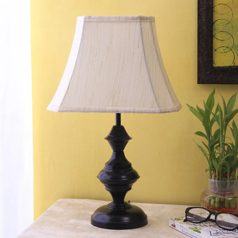 Emberonix Cotton Table Lamp With Iron Base - Beige media 4