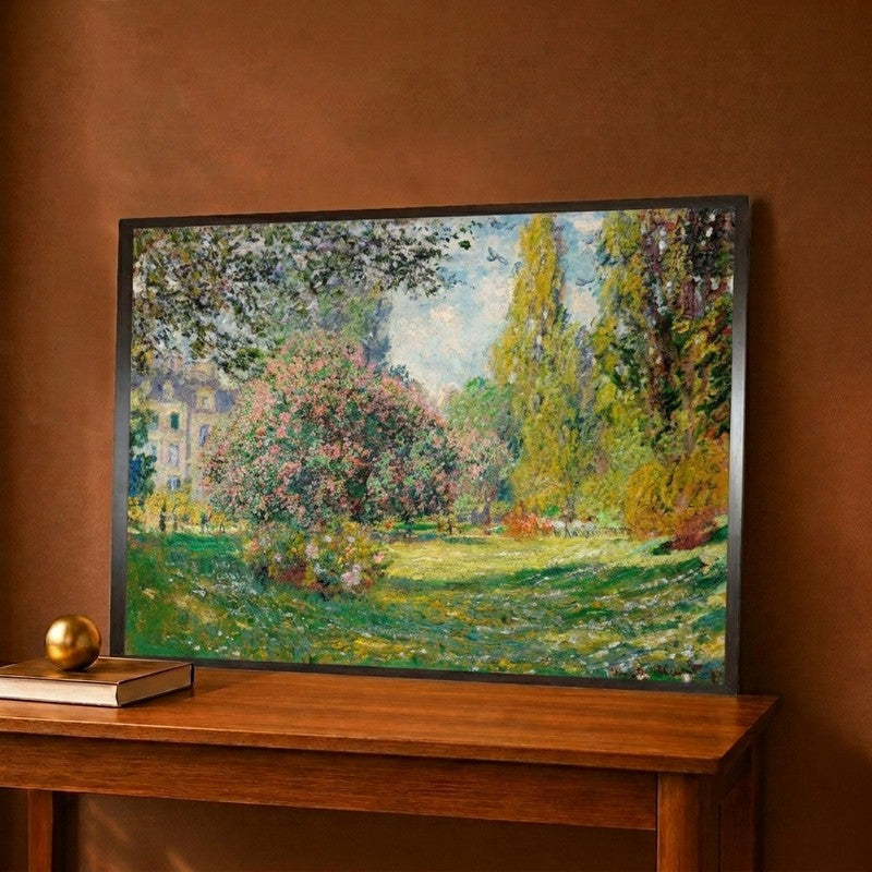 Landscape The Parc Monceau Canvas Wall Painting - 12 x 9 Inches