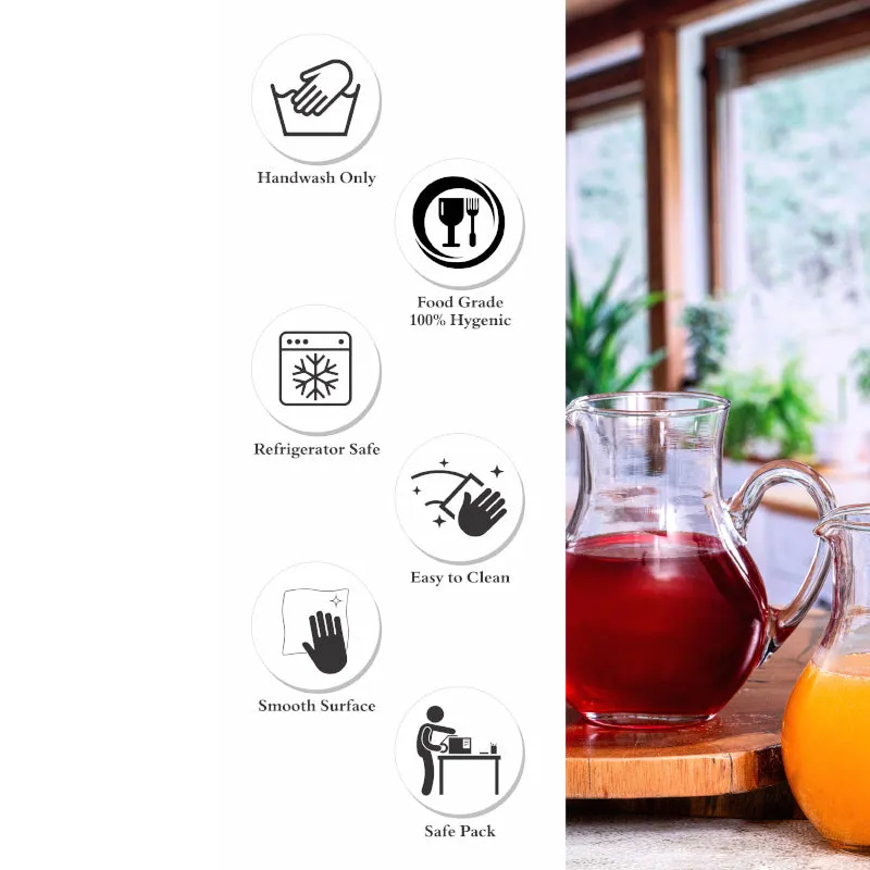 Piero Pour Glass Jug (500 ML) - Set Of Two media 5