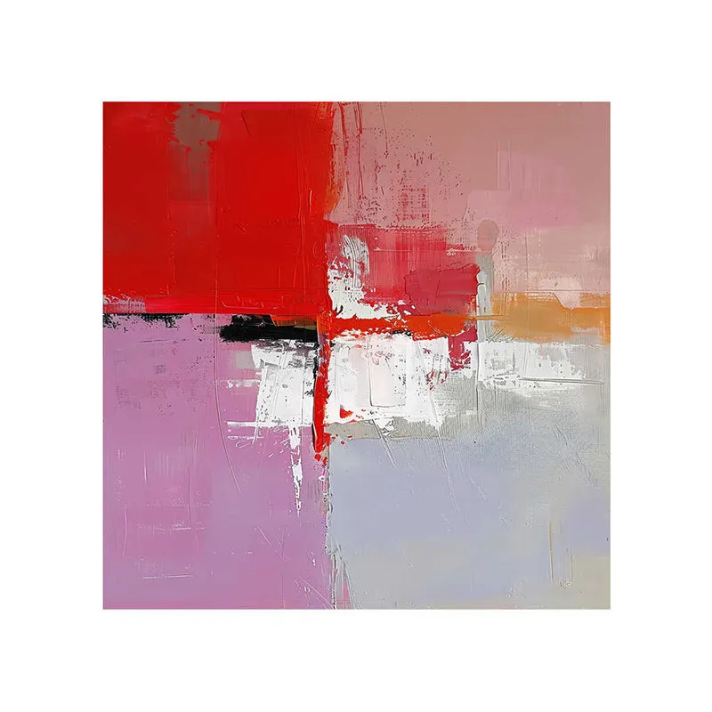 Red & Pink Abstract Wall Painting media 5
