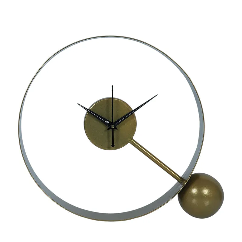 MonoTime Analog Table Clock - Gold media 4