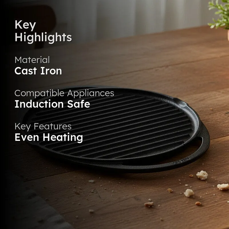 Meyer Double Handle Cast Iron Grill Pan media 2