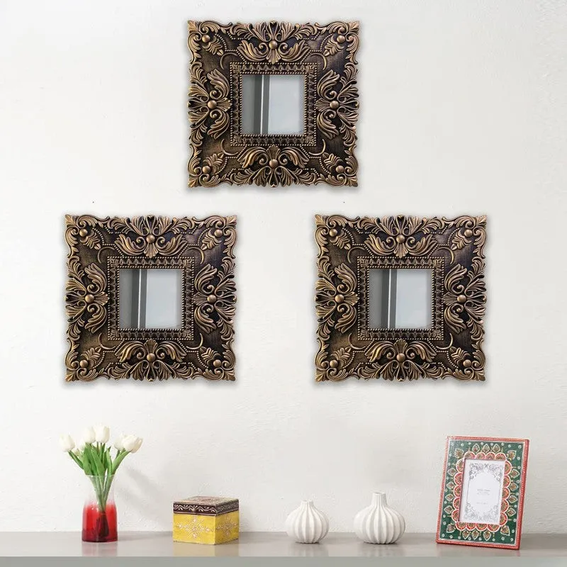 Grandeur Gilded Wall Mirror With PVC Frame - Set Of Three media 1