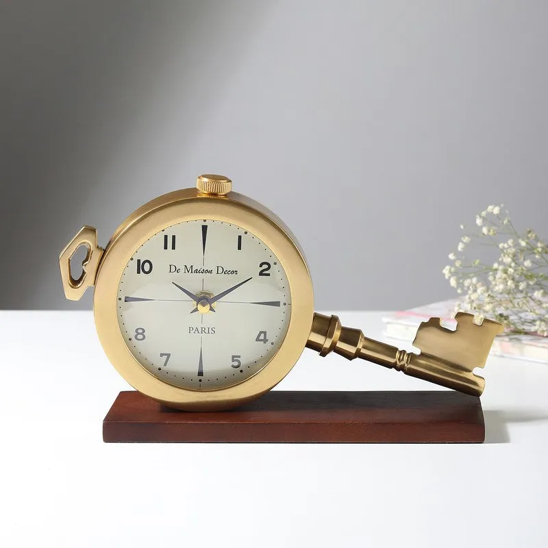 AuraClock Table Clock - Gold media 1