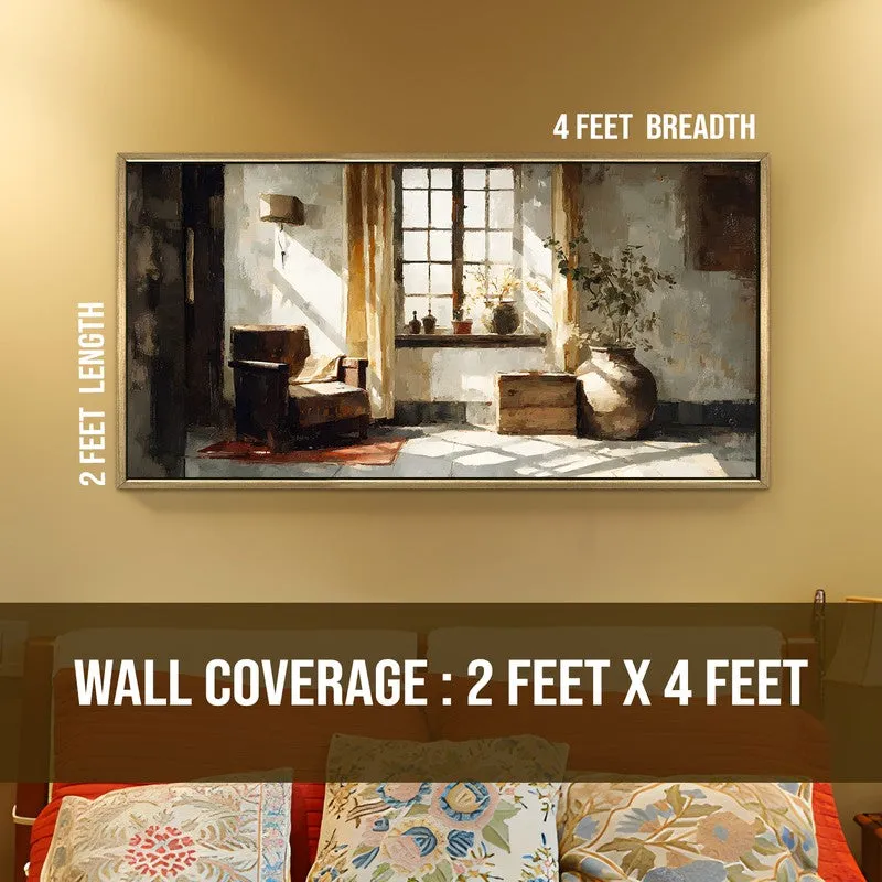 Whispered Light Canvas Wall Painting With Frame media 8